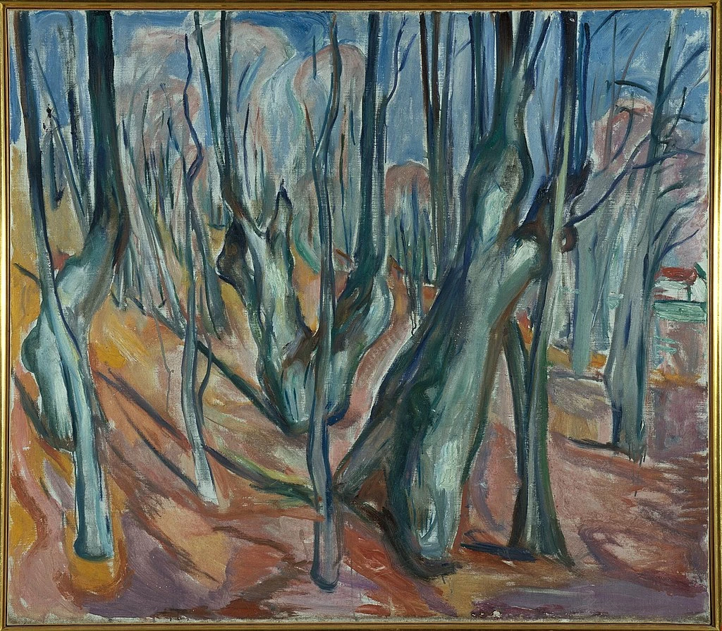 Foresta di olmi in primavera - Munch Museum, 1923